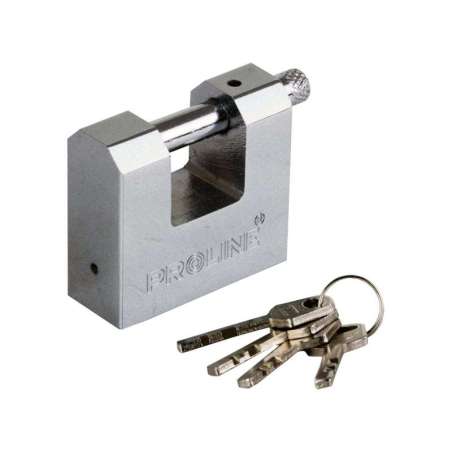 Kłódka żeliwna 60mm trzpień hartowany klucz frezowany Proline 24261