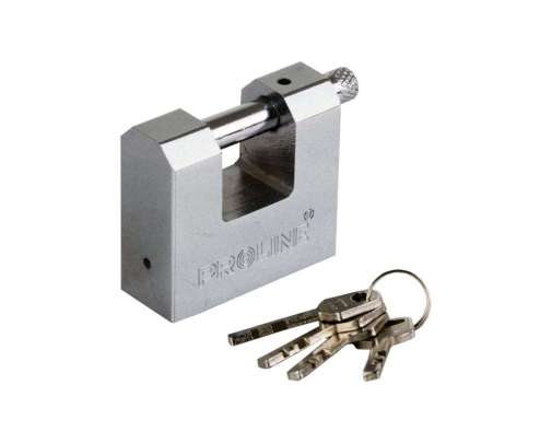 Kłódka żeliwna 70mm trzpień hartowany klucz frezowany Proline 24271