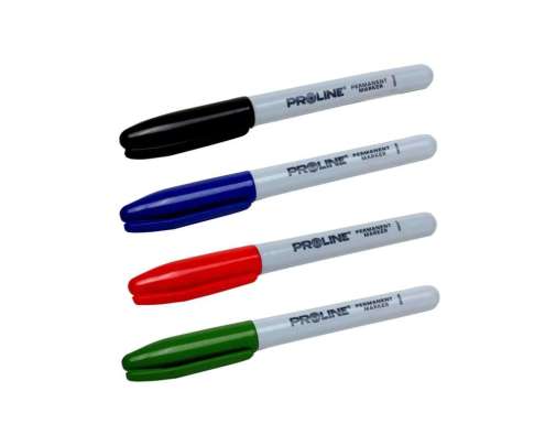 Marker permanentny "Okrągły" 4 rodzaje kolorów Proline 38033