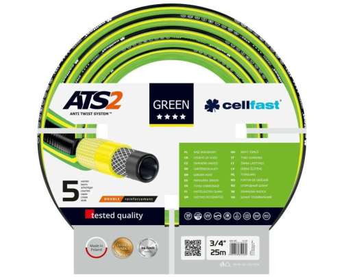 Wąż ogrodowy Green ATS fi:3/4" długość 25m rolka Cellfast CF15120R
