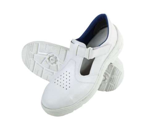 Białe sandały robocze S1 SRC do branży spożywczej lub medycznej F30608