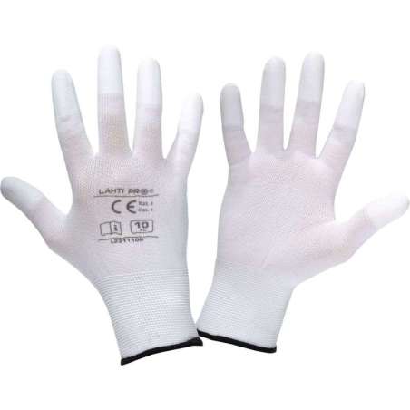Rękawice robocze białe poliuretanowe Lahti Pro L2311