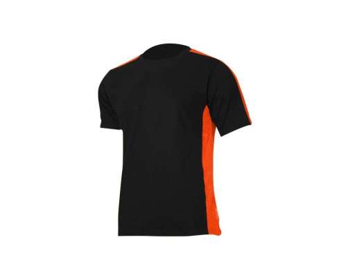 Koszulka t-shirt czarno pomarańczowa 180g bawełna Lahti Pro L40230
