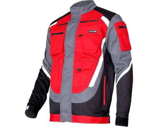 Bluza z odblaskami czarno-szaro-czerwona 100% bawełna Lahti Pro L40406