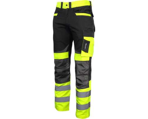 Spodnie ostrzegawcze robocze do pasa żółte Slim Fit Lahti Pro L40511