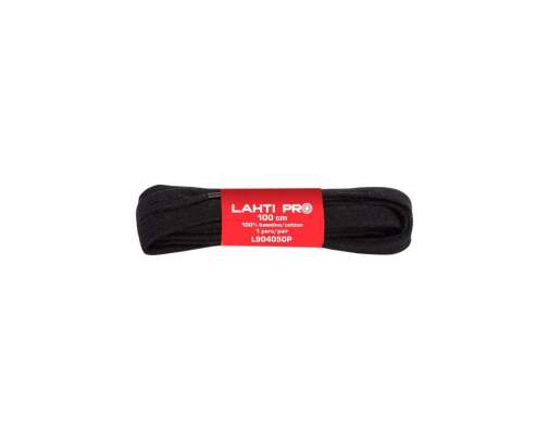 Sznurowadła płaskie czarne bawełniane 100 cm Lahti Pro L9040500