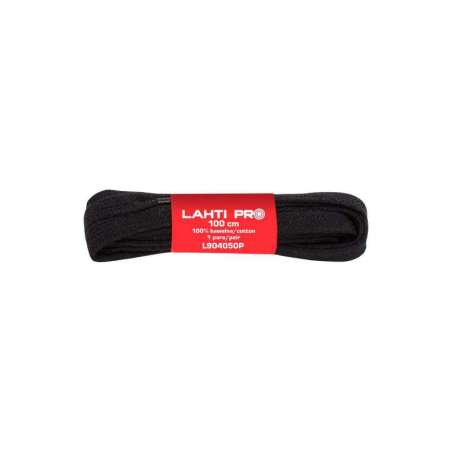 Sznurowadła płaskie czarne bawełniane 100 cm Lahti Pro L9040500