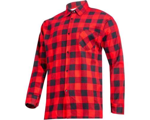 Koszula flanelowa w kratę czerwona Lahti Pro LPKF1