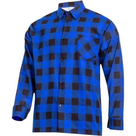 Koszula flanelowa w kratę niebieska Lahti Pro LPKF3