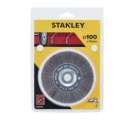 Szczotka druciana tarczowa fi:6mm fi:100x10mm drut stalowy falisty Stanley STA36095
