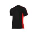 Koszulka t-shirt czarno czerwona 180g bawełna Lahti Pro L40227