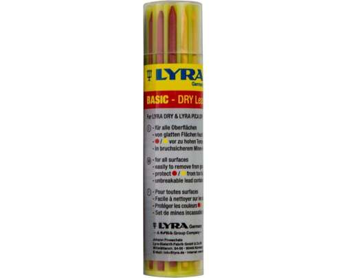 Wkłady wymienne do markerów 6xGrafit 3xŻółty 3xCzerwony LYRA-DRY LY499401