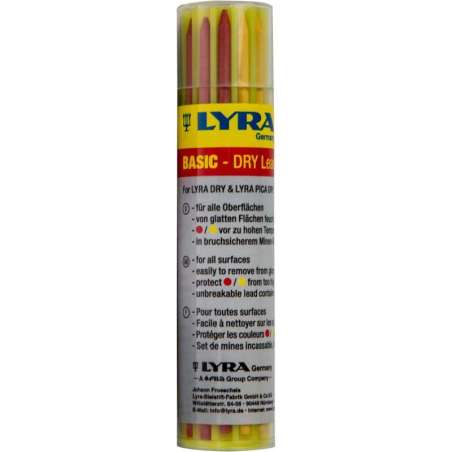 Wkłady wymienne do markerów 6xGrafit 3xŻółty 3xCzerwony LYRA-DRY LY499401