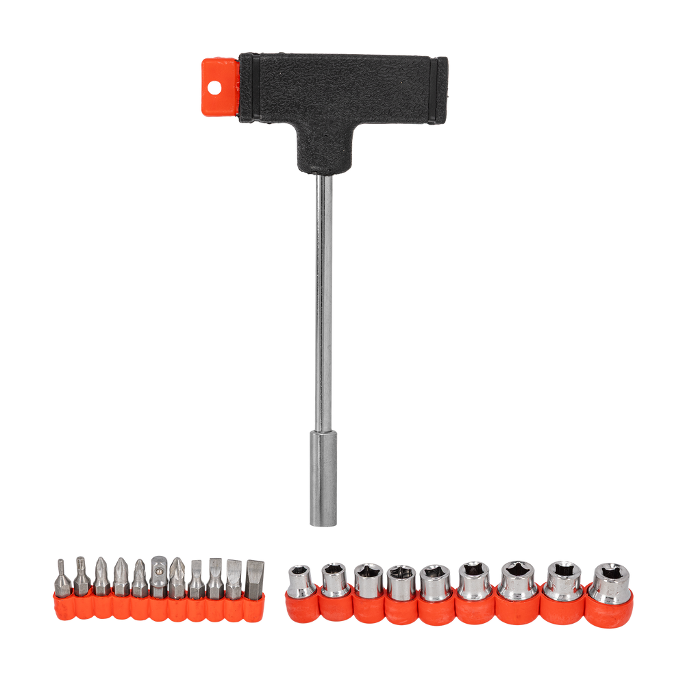 Wkrętak z uchwytem t nasadki 5-13 mm bity PH PZ Torx 21 elementów Mega 10006