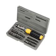 Wkrętak z grzechotką 1/4" nasadki 6-12 mm zestaw 40 elementów Mega 10013