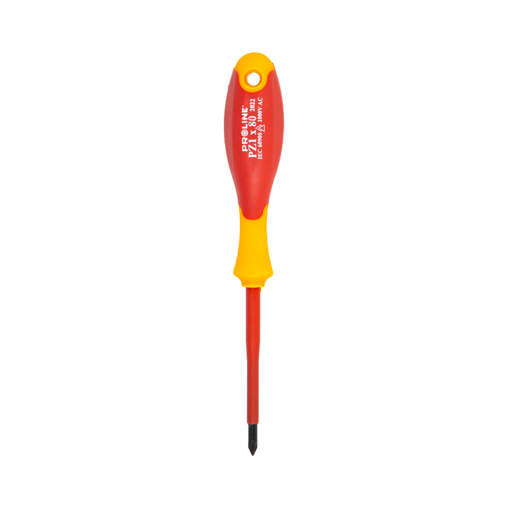 Wkrętak 1000 V krzyżowy pozidriv elektrotechniczny PZ1x80 mm Proline 10596