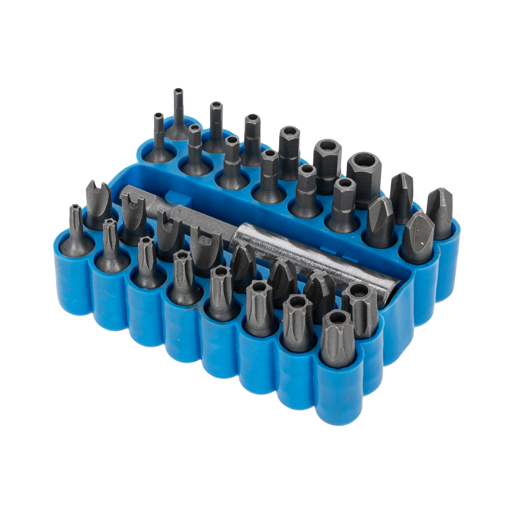 Zestaw bitów Security 33 elementy T8-T40 imbus 2-6 mm uchwyt Mega 10733