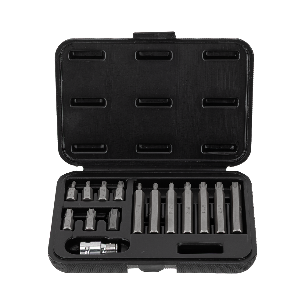 Zestaw końcówek bitów 38 Torx T20-T55 30 mm i 75 mm 15 elementów Proline 10741