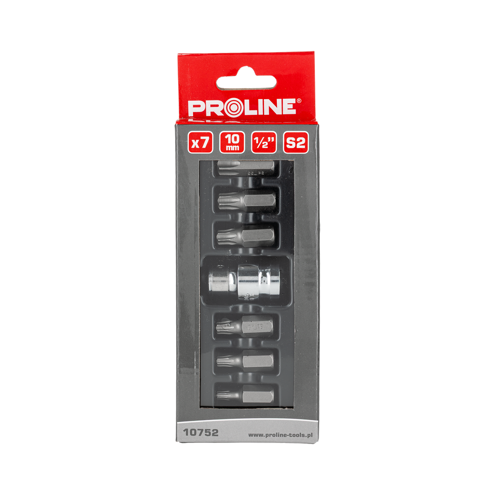 Bity Torx Security T20-T55 7 elementów S2 Proline 10752