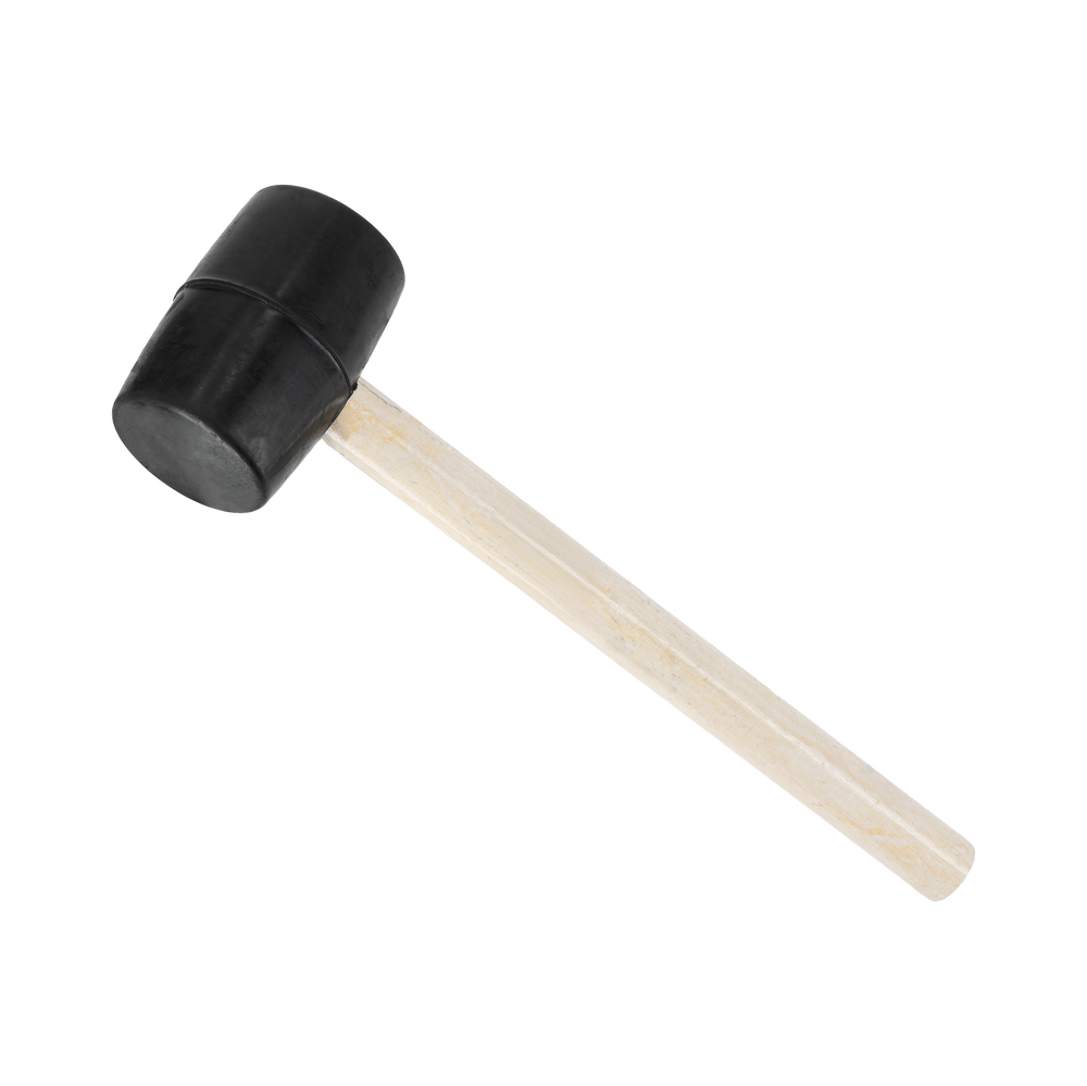 Młotek gumowy pobijak drewniana rękojeść 225g 55 mm Mega 12001