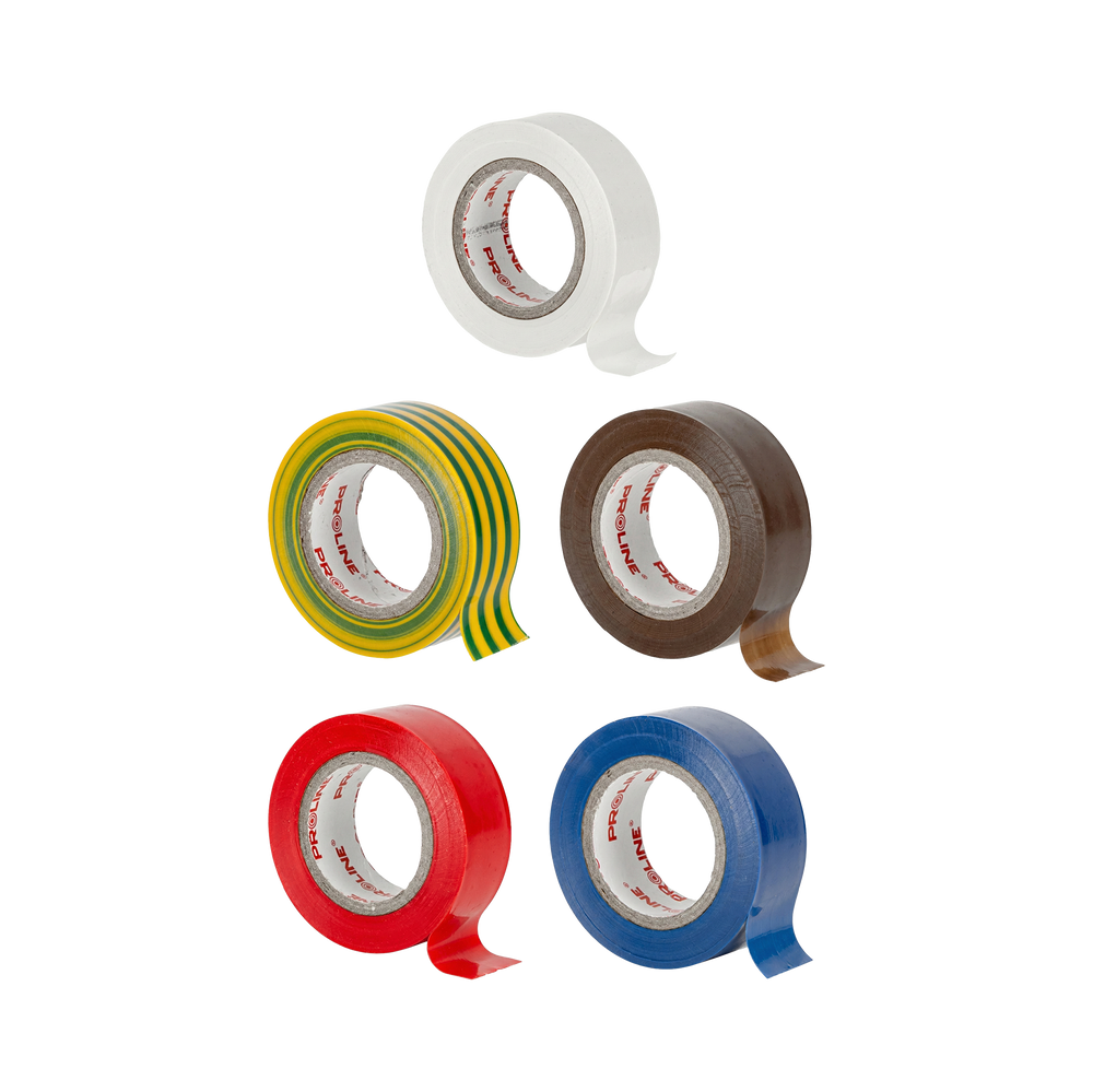 Taśmy izolacyjne 5 sztuk 013 mm x 19 mm x 10m Proline 13161