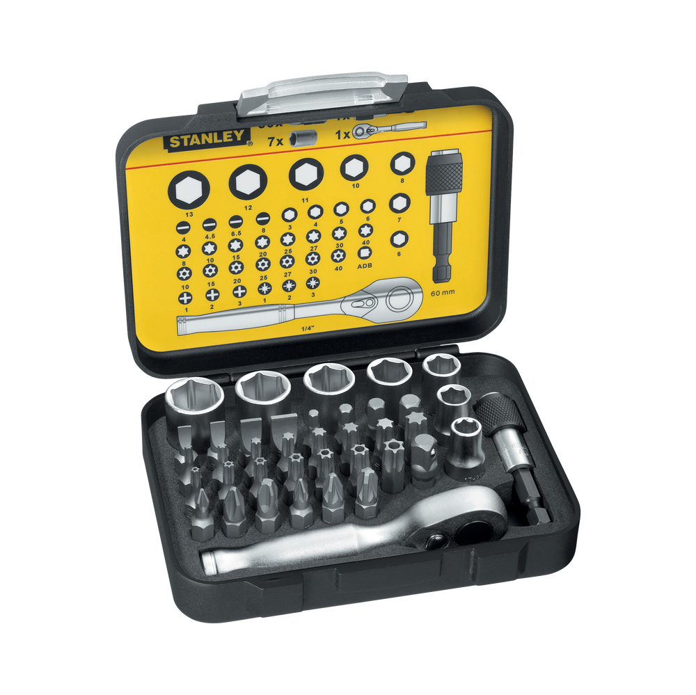 Zestaw bitów 39 elementów klucze z grzechotką Stanley 139061