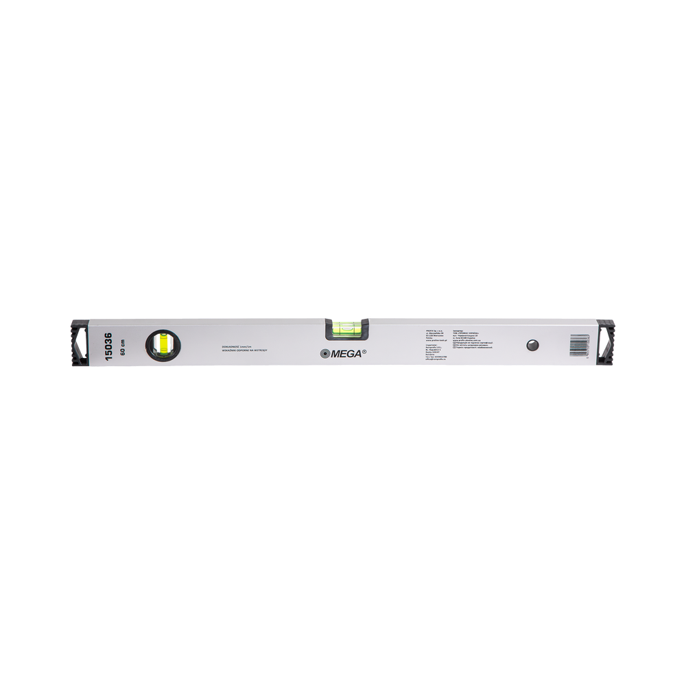 Poziomnica 60 cm 2 libelki aluminiowa Mega 15036