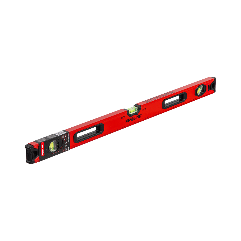 Poziomnica z uchwytami aluminiowa 80 cm 0,8m 3 libelki 1 mm/1m Standard Proline 15871