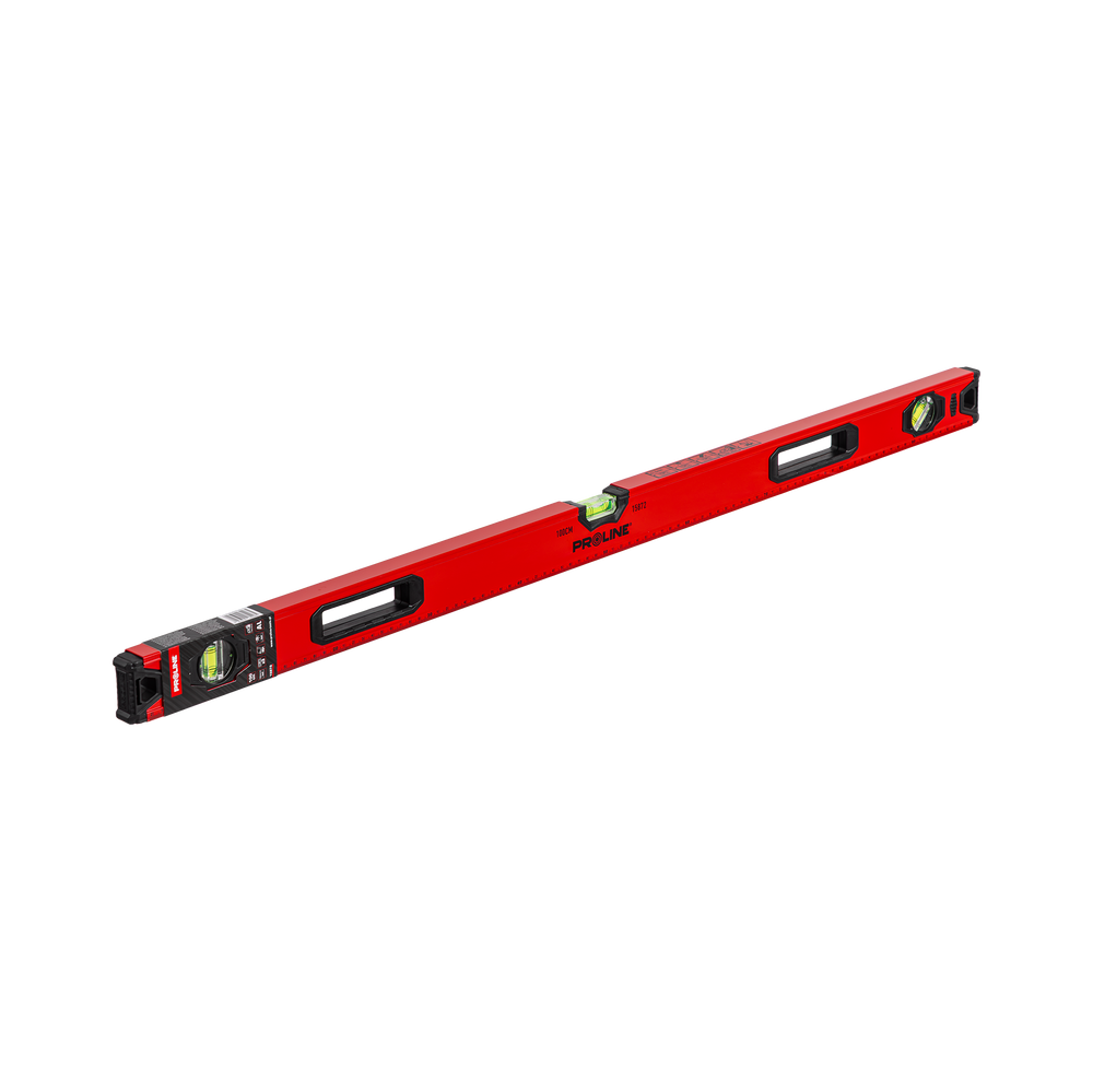 Poziomnica z uchwytami aluminiowa 100 cm 1m 3 libelki 1 mm/1m Standard Proline 15872