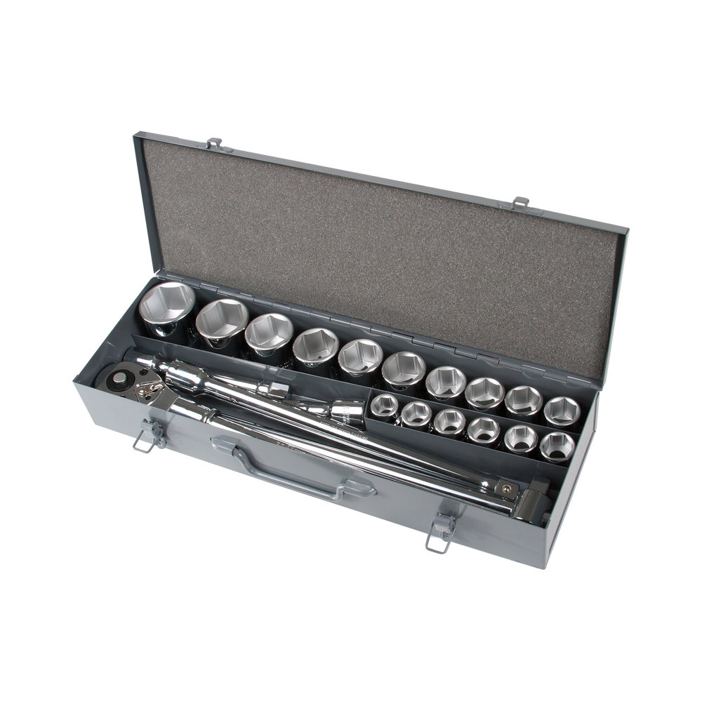 Klucze nasadowe 3/4 19-50 mm CRV zestaw 21 elementy Proline 18811