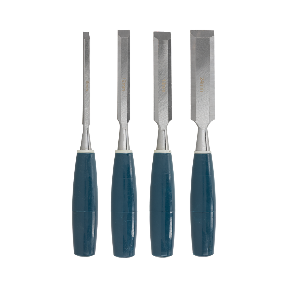 Dłuta stolarskie do drewna zestaw 4 szt.. 6 12 18 24 mm Mega 19004