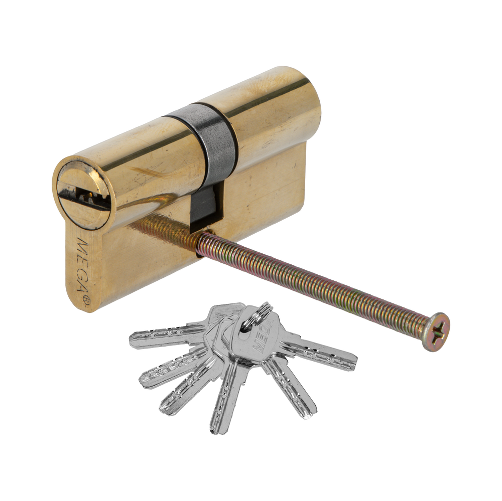 Wkładka do zamka mosiężna Security symetryczna 62 mm Mega 24666K