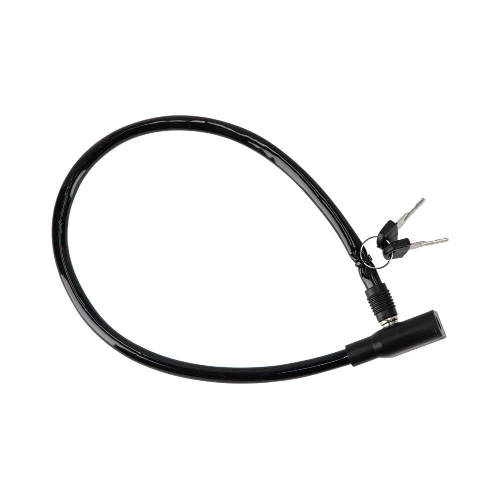 Linka stalowa przeciwkradzieżowa na kluczyk powlekana PCV 550 mm Mega 24902