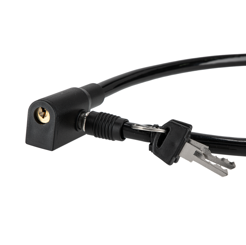Linka stalowa przeciwkradzieżowa na kluczyk powlekana PCV 550 mm Mega 24902