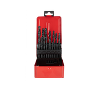 Wiertła do metalu HSS 1-10 mm zestaw 19 elementów pudełko metalowe Mega 26219