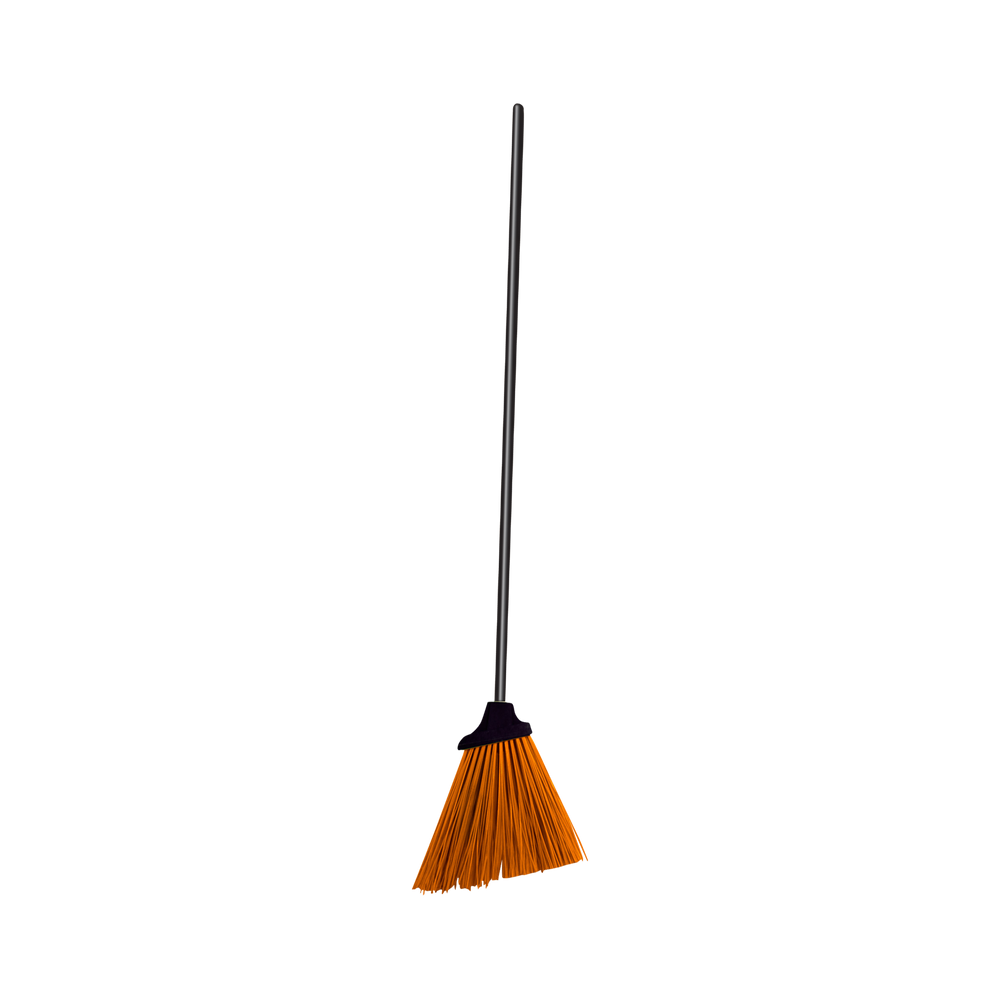 Szczotka gospodarcza z metalowym trzonkiem 120 cm pomarańczowa Profix 32061