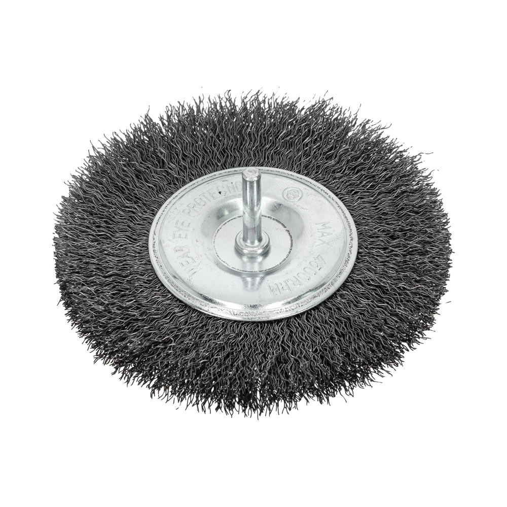 Szczotka tarczowa z drutu falowanego z trzpieniem 120 mm Proline 32432