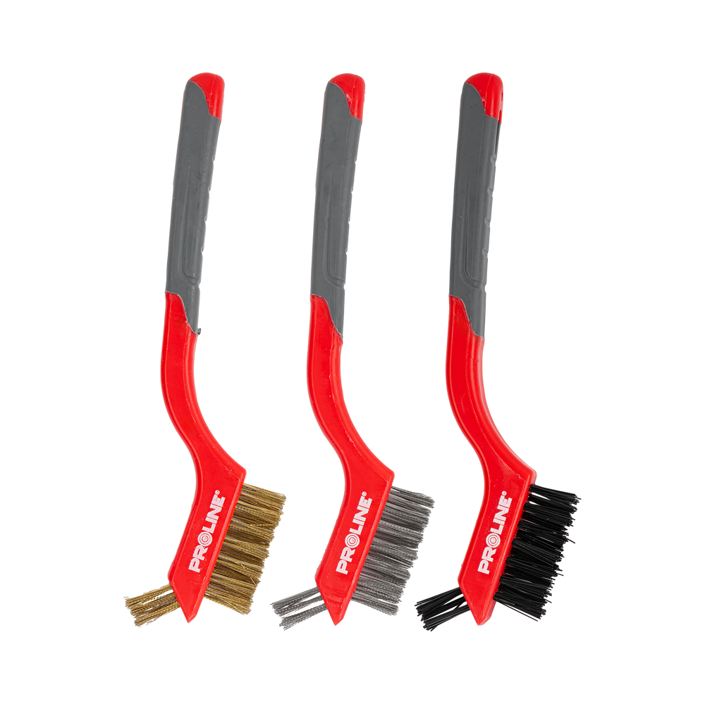 Zestaw szczotek drucianych 3 sztuki 3x7 rzędów 180 mm Proline 32603