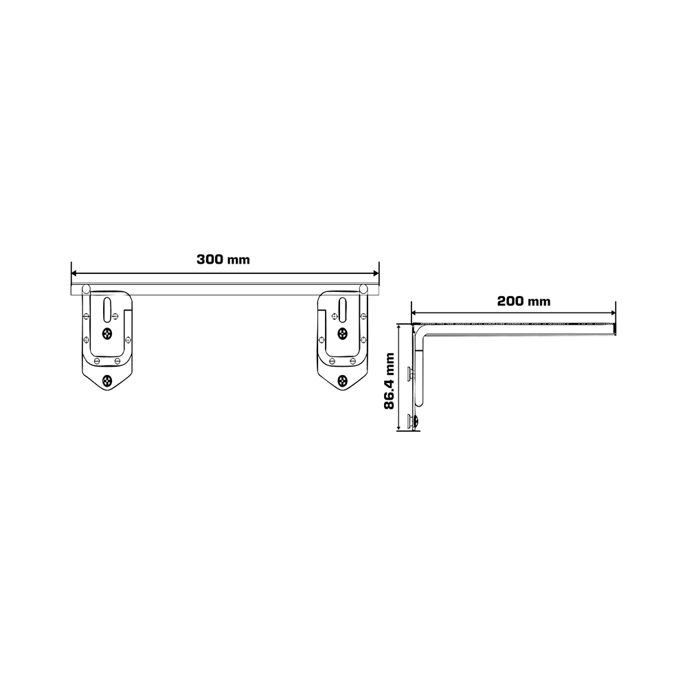 Półka METALOWA,300x200x86.4 mm Proline 33372