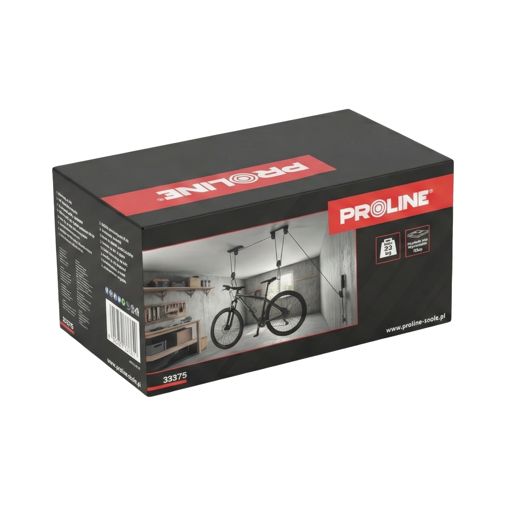 Uchwyt rowerowy z linką,sufitowy Proline 33375