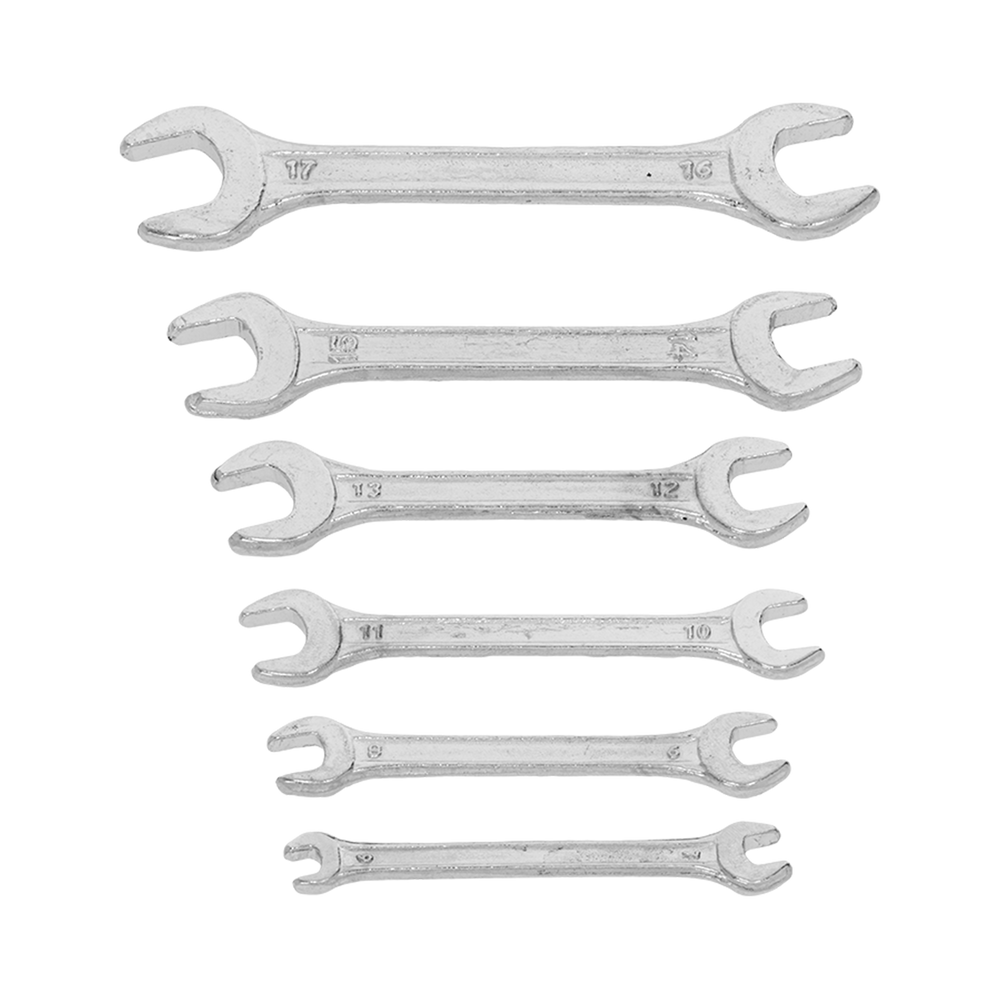 Zestaw kluczy płaskich 6-17 mm 6 sztuk komplet Mega 34006H
