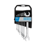 Klucze płaskie CRV zestaw 8 elementów 6-22 mm Mega 34428