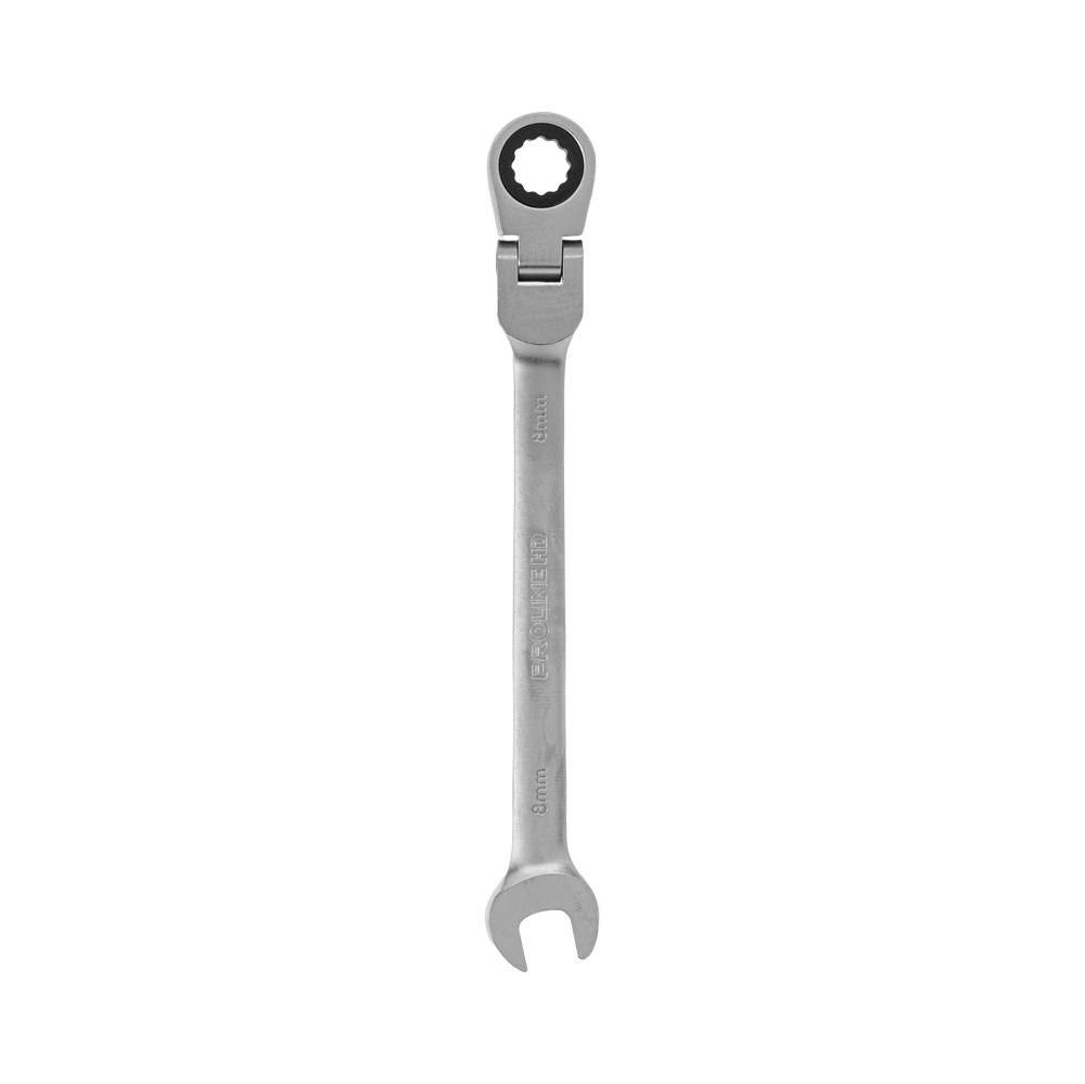Klucz oczkowo-płaski z grzechotką i przegubem 8 mm hd Proline 35448