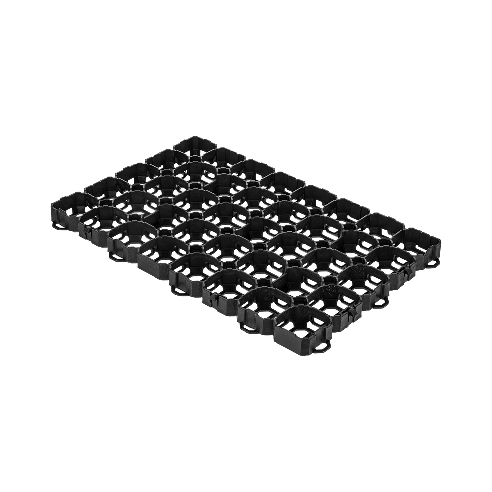 Kratka plastikowa do trawników i kruszyw 576x378x42 mm czarna 1szt 35540