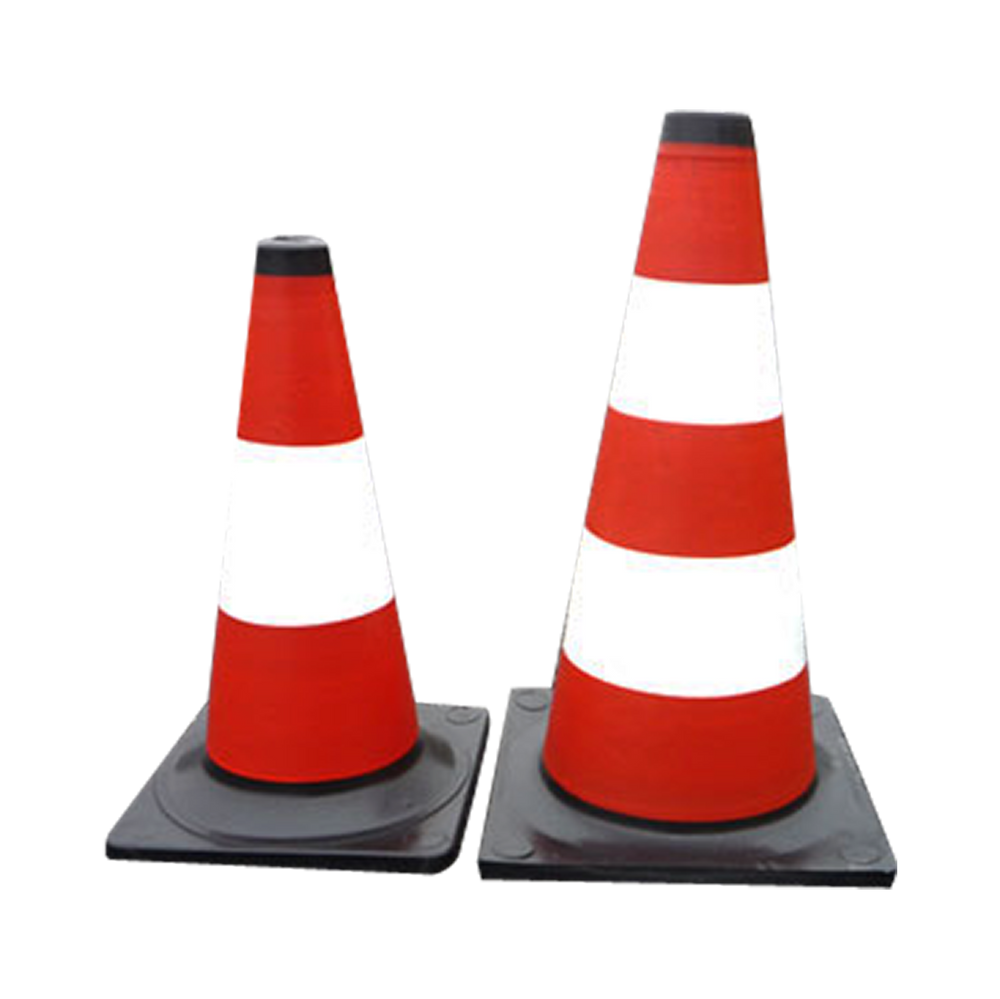 Pachołek drogowy biało-czerwony 50 cm odblaskowy 35583