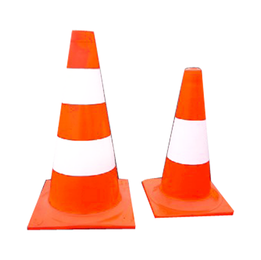 Pachołek drogowy biało-czerwony 50 cm odblaskowy fluorescencyjny 35587