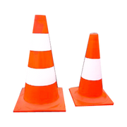 Pachołek drogowy biało-czerwony 50 cm odblaskowy fluorescencyjny 35587