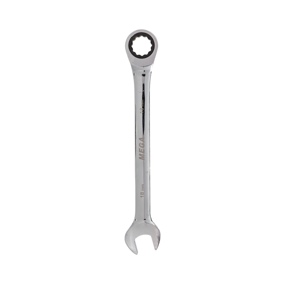 Klucz oczkowo-płaski z grzechotką 18 mm CRV Mega 35678