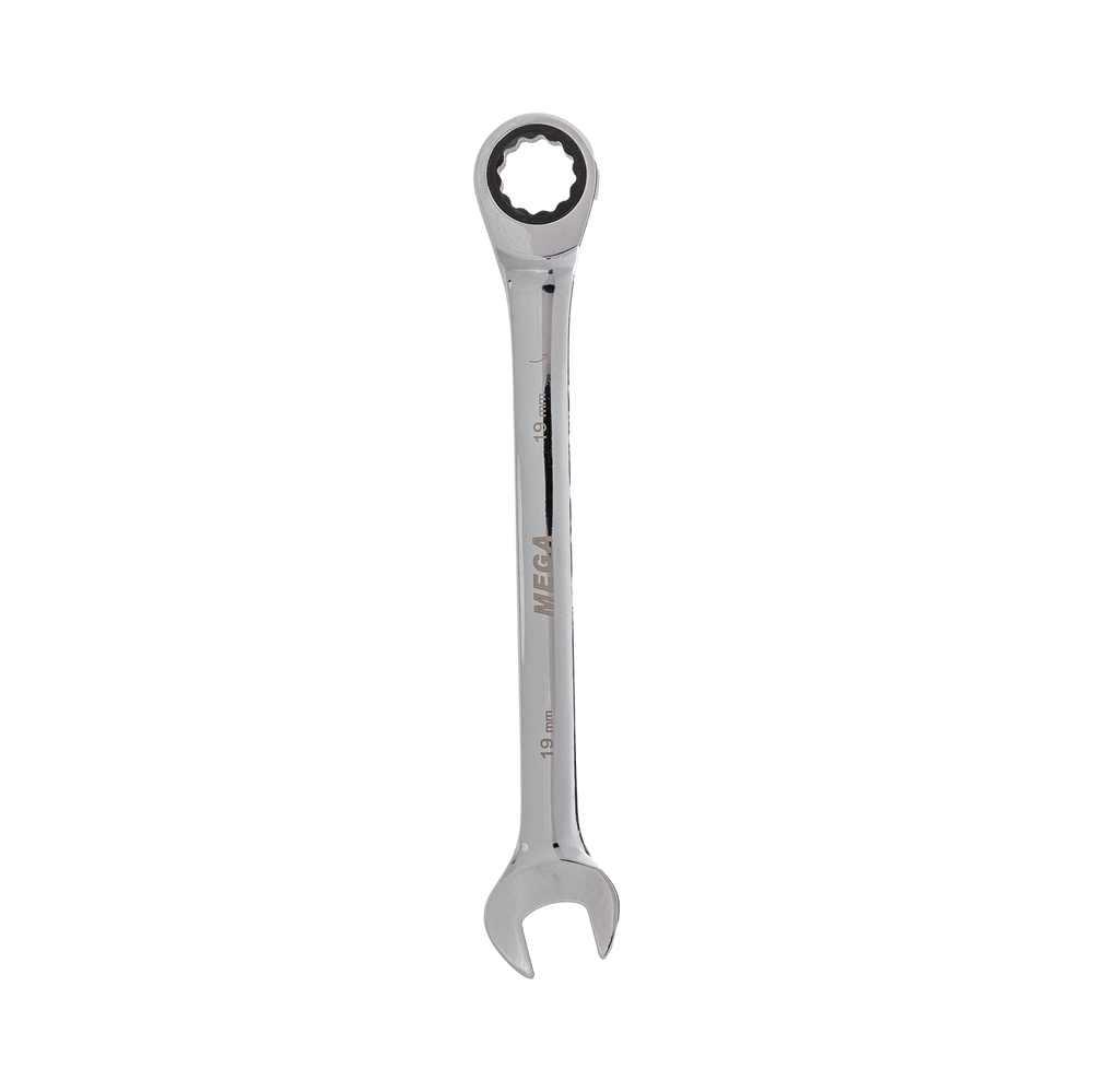 Klucz oczkowo-płaski z grzechotką 19 mm CRV Mega 35679