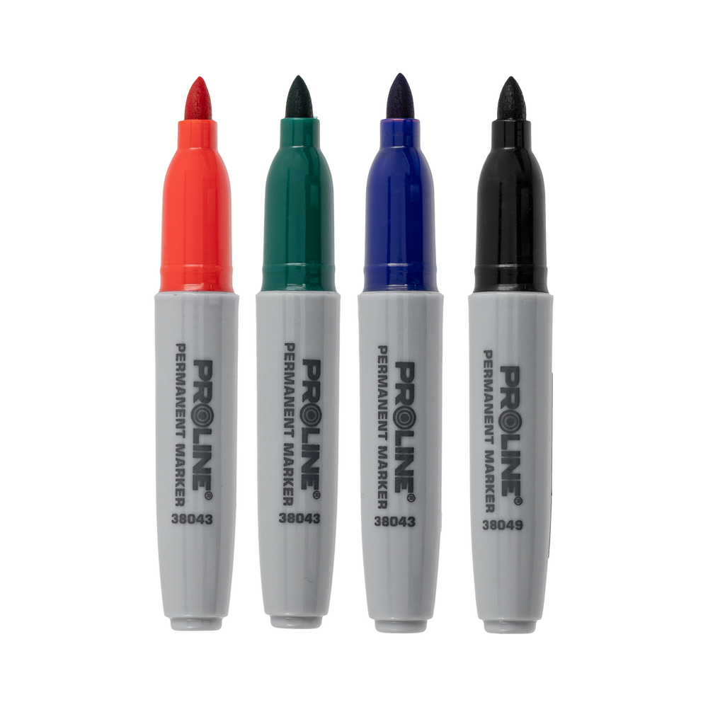 Markery permanentne mini 4 sztuki 4 kolory Proline 38041
